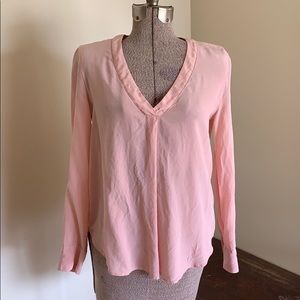 J. Crew Pink Silk Blouse